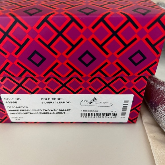 Tory Burch MINNIE EMBELLISHED TWO WAY BALLET FLATS - Picture 4 of 4